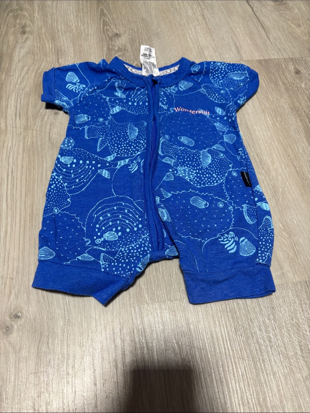 Bonds Blue Short Sleeve Baby One-Piece Romper